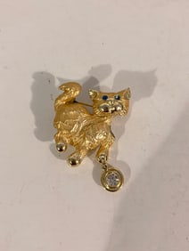 Vintage Giusti cat gold tone Brooch