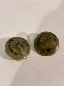 Vintage green swirl Earrings