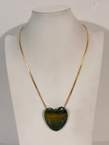 Vintage heart Necklace 21"