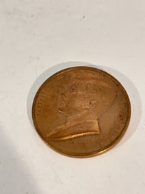 1961 John F Kennedy Presidential Inaugural Relief Copper Medal Coin