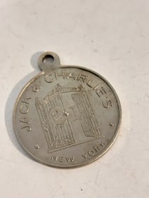 Jack and Charlies, New York 21 Club Prohibition Era Speak-easy, Spinner Token Pendant