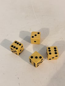 Lot of four bakalite dice Vintage