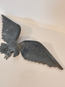 Vintage Cast Iron Golden American Eagle Wall Hanging 22?? Wingspan