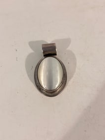 Vintage Sterling Silver mexico mother of pearl Pendant