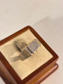 Vintage Sterling Silver Modernist Ring Sz 11