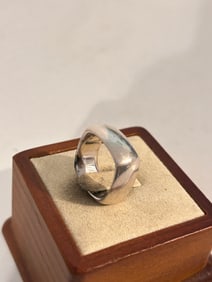 ESPO Joseph Esposito 925 Sterling Silver Vintage Modernist Ring Sz 6