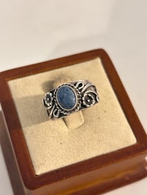 Relios by Carolyn Pollack Sterling Silver 925 Blue Lapis Ring Sz 6