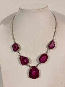 Artisan Southwest Pink Solar Quartz Pendants 20" Necklace