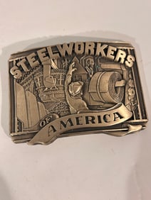 Vintage Steel Workers Belt Buckle