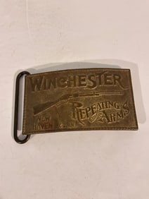 Winchester Gun Collectors Repeating Arms New Haven Conn Vintage Belt Buckle