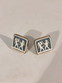 Vintage blue Cuff Links