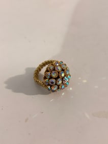 Vintage Mesh band Ring sz adjustable