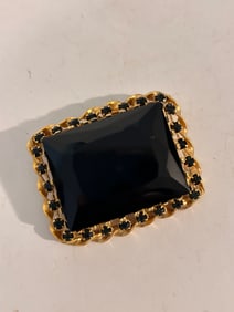 Vintage Old heavy Austria Crystal Brooch