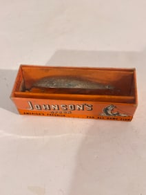 Vintage Louis Johnson Silver Spoon fishing lure Silver Minnow # 1210