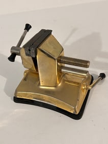 Vintage Vise Gold Tone Vacuum Suction Base Unbranded
