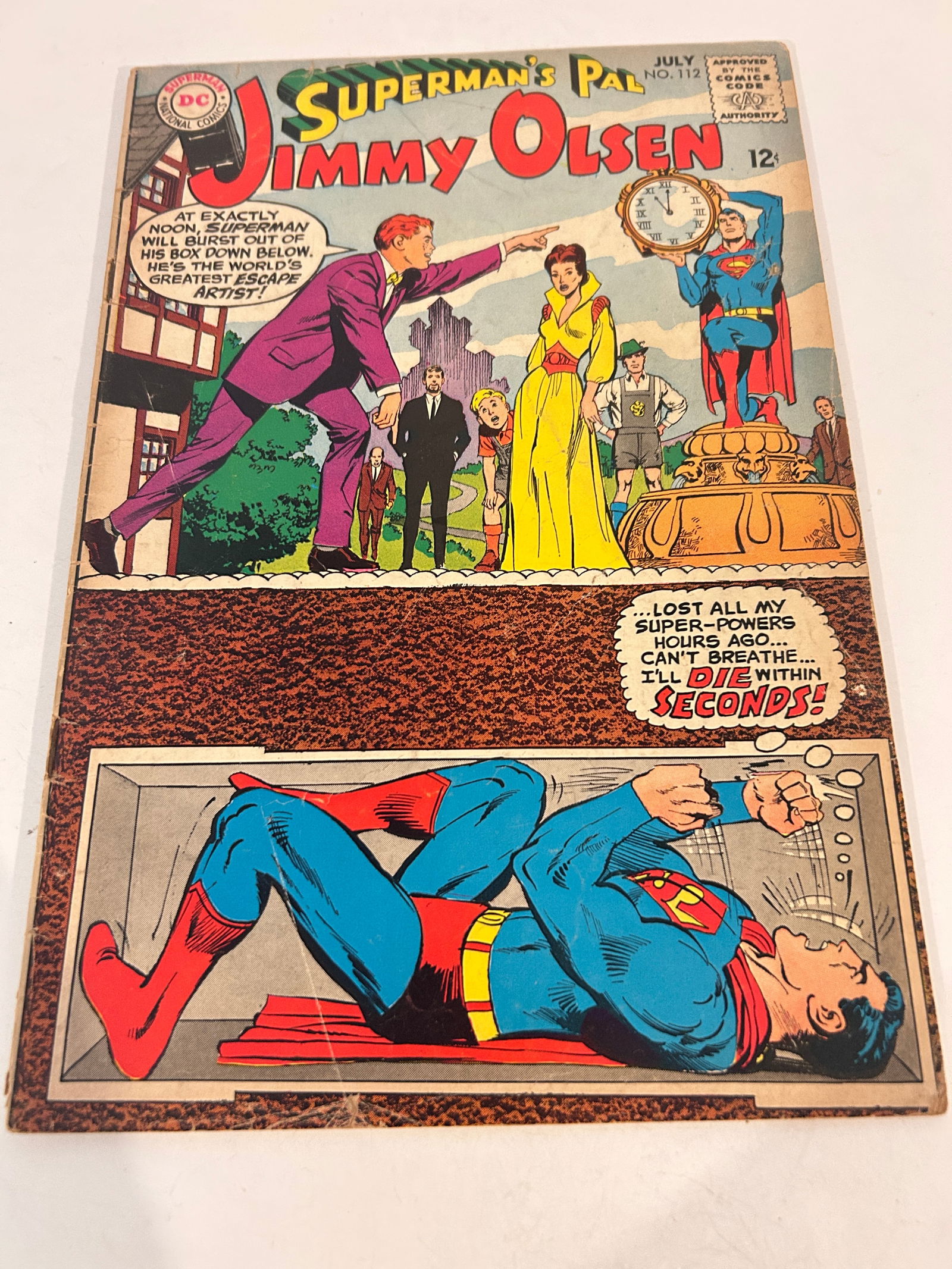 Vintage Comic Book Supermans Pals Jimmy Olsen # 112: Vintage Comic Book Supermans Pals Jimmy Olsen # 112 Please view all photos as they are part of the description and condition of this Item, Feel free to contact me with questions or picture requests! U