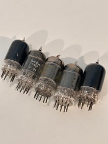 Vintage Lot of 5 12AU7 Mixed Tubes