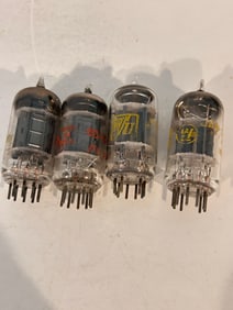 Vintage Lot of 3 12AX7 Mixed Tubes