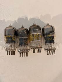Vintage Lot of 4 12AT7 Tubes