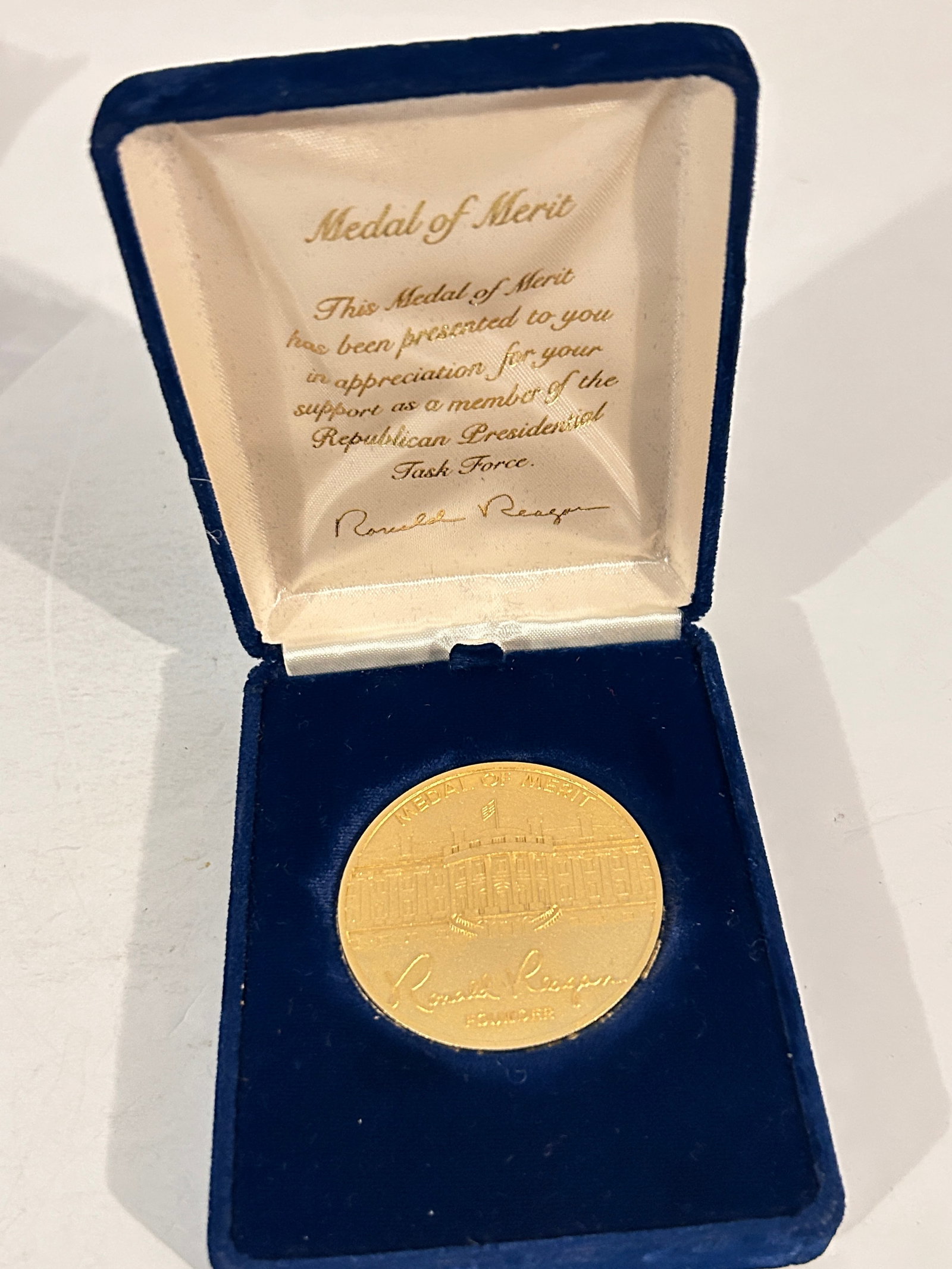 Ronald Reagan Medal of Merit Presidential Task Force Medal: Ronald Reagan Medal of Merit Presidential Task Force Medal Please view all photos as they are part of the description and condition of this Item, Feel free to contact me with questions or picture requ