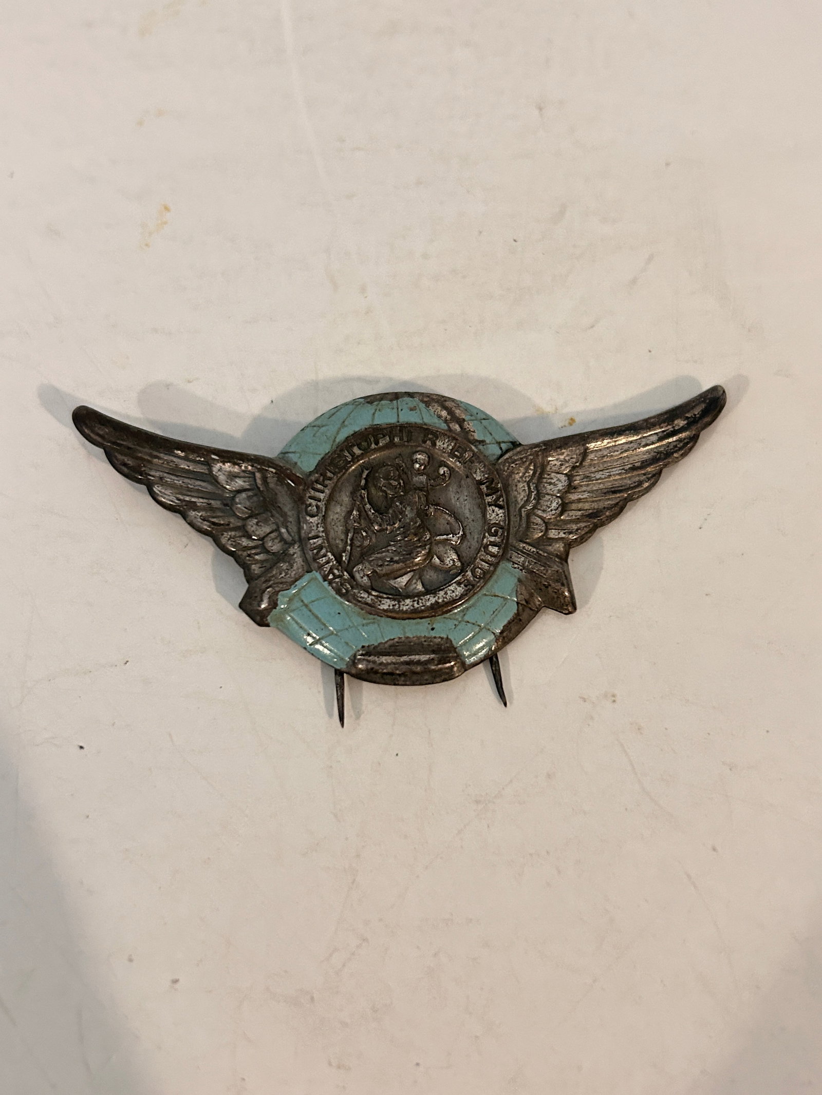 Vtg Saint Christopher Be My Guide Protect Us Pilot Wing Badge: Vtg Saint Christopher Be My Guide Protect Us Pilot Wing Badge Please view all photos as they are part of the description and condition of this Item, Feel free to contact me with questions or picture r