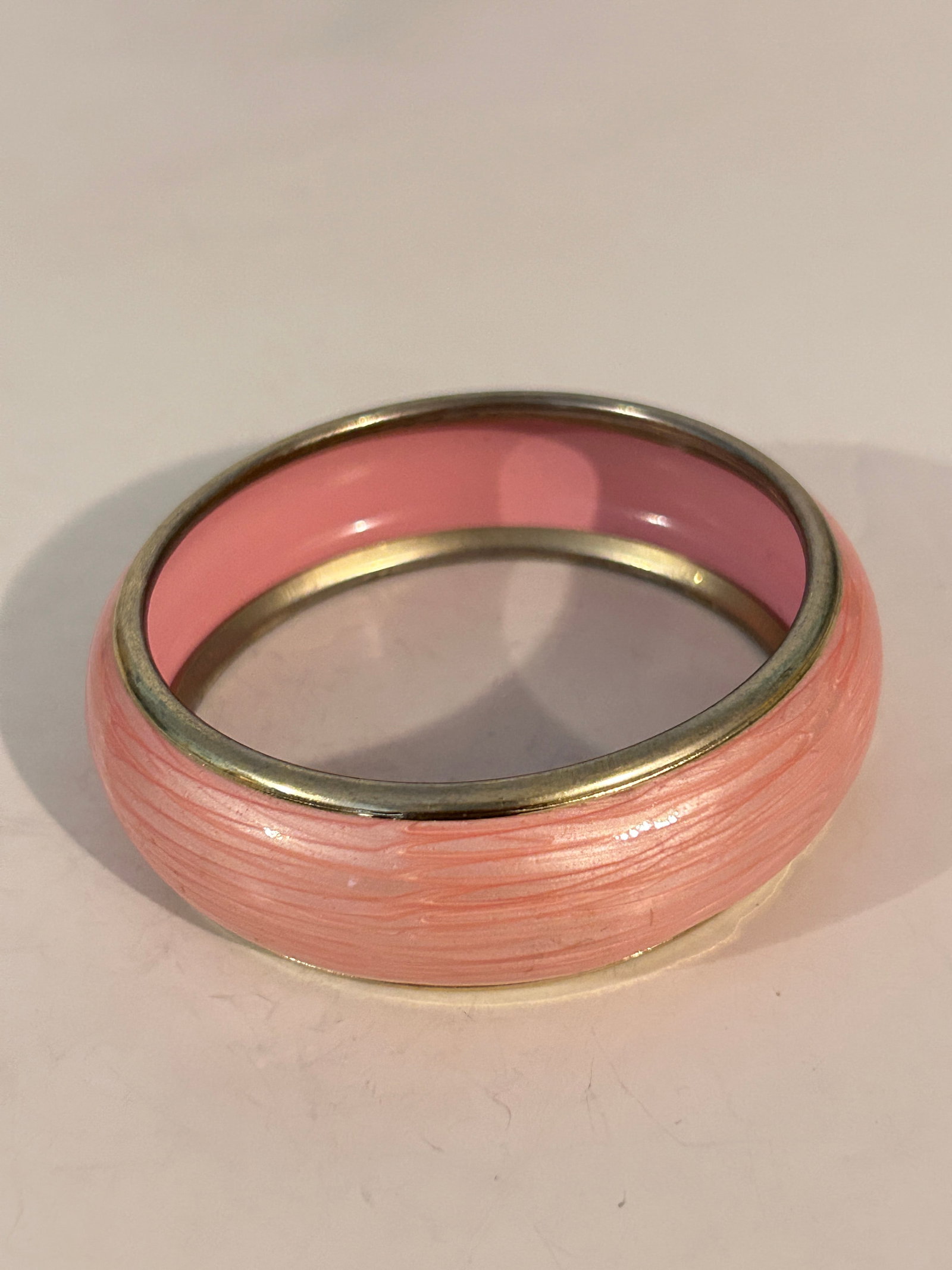 Vintage Pink wide enamel Bracelet Sz 8": Item comes exactly as shown Know what you are bidding on. Carefully refer to and examine all photos, ask questions, do research, etc., to determine (Authinticity) . before bidding in order to determin