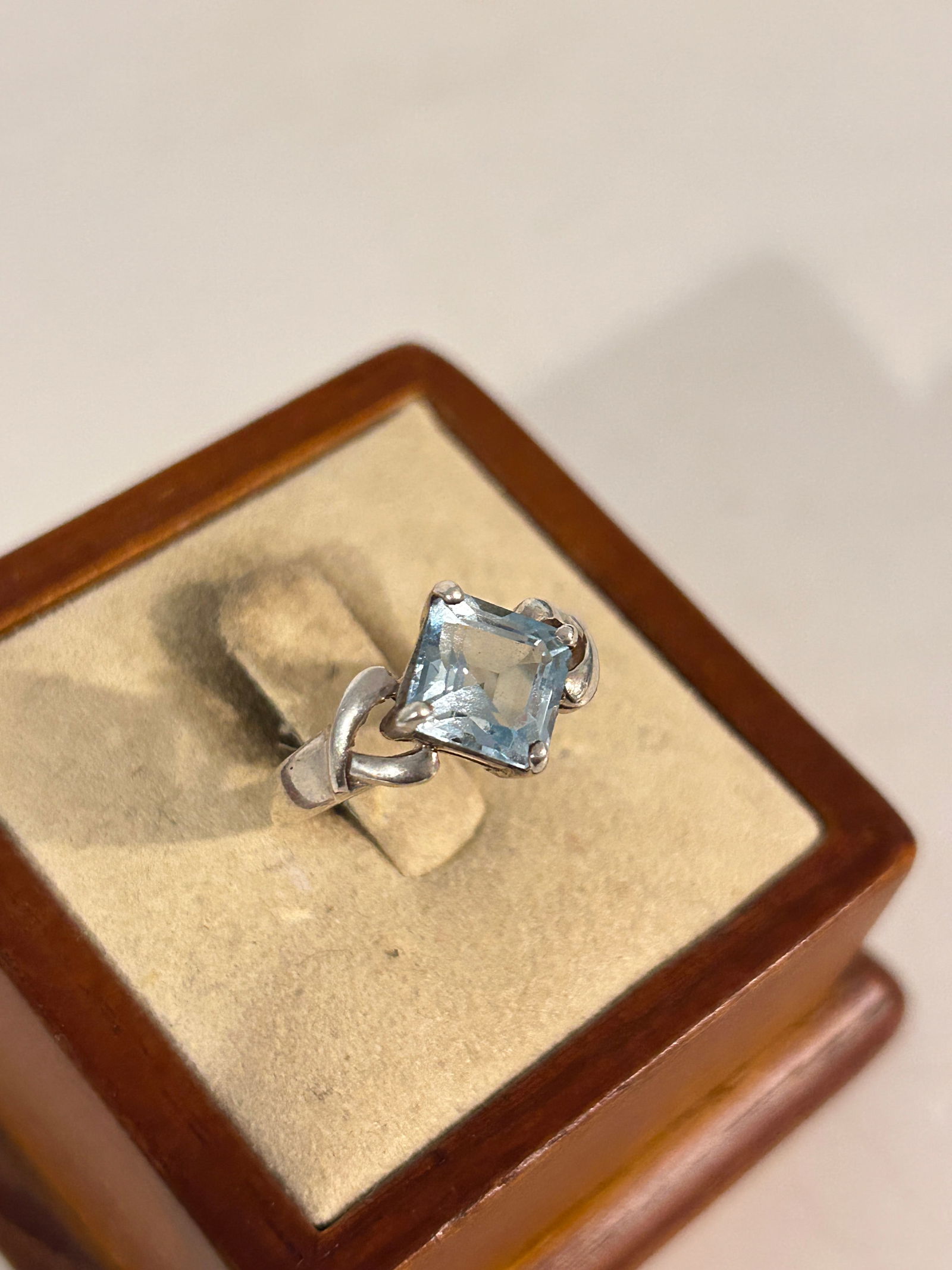 Vintage Sterling Silver tested Sapphire Ring Sz 6 (1 of 5)