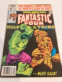 Vintage Comic Book Marvels Greatest Comics Fantastic Four # 92