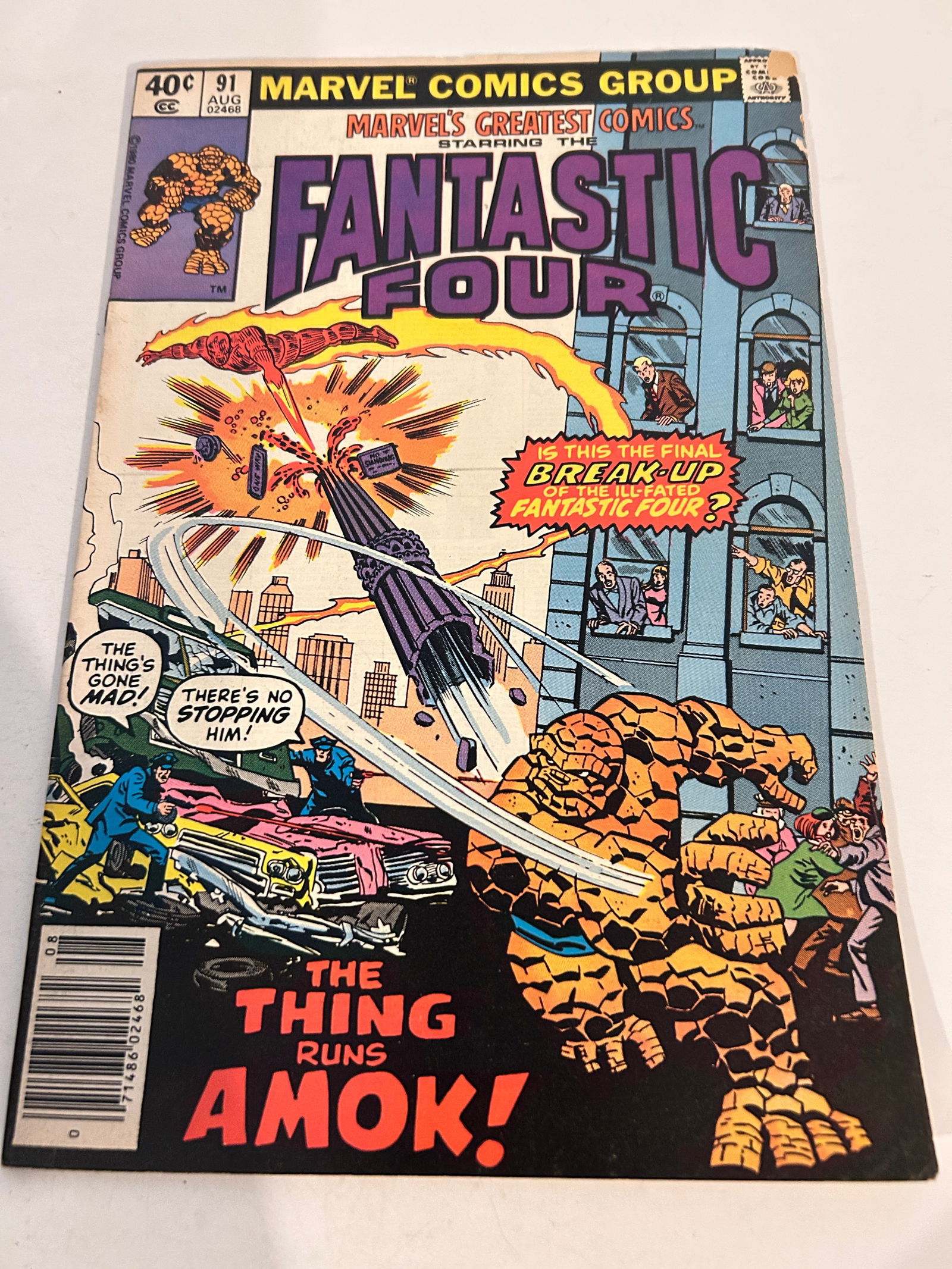 Vintage Comic Book Marvels Greatest Comics Fantastic Four # 91 (1 of 2)