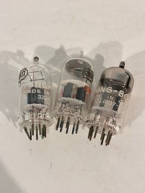 Vintage Lot of 3 Mixed 12AT7 Tubes