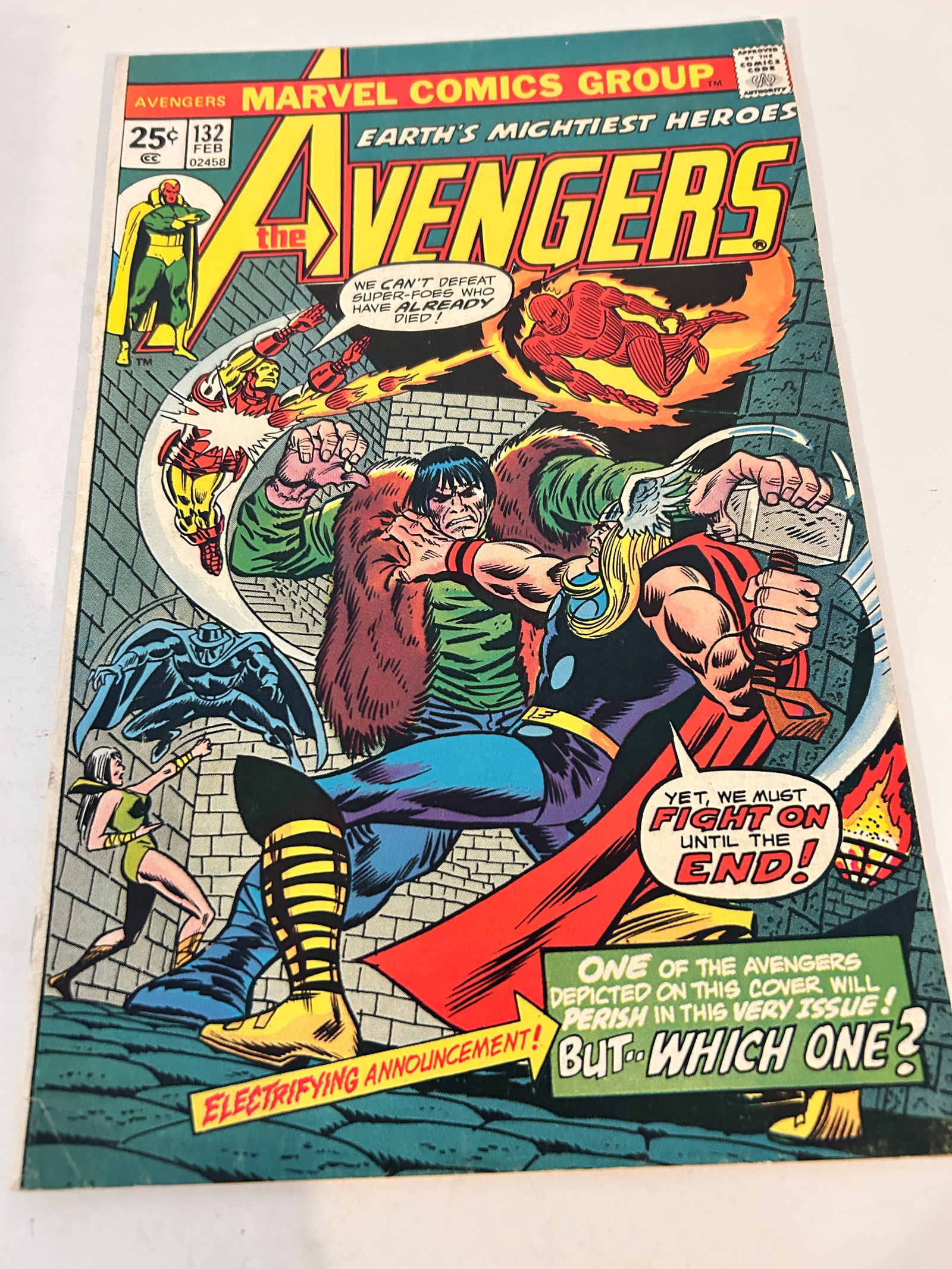 Vintage Comic Book the Avengers # 132 (1 of 2)