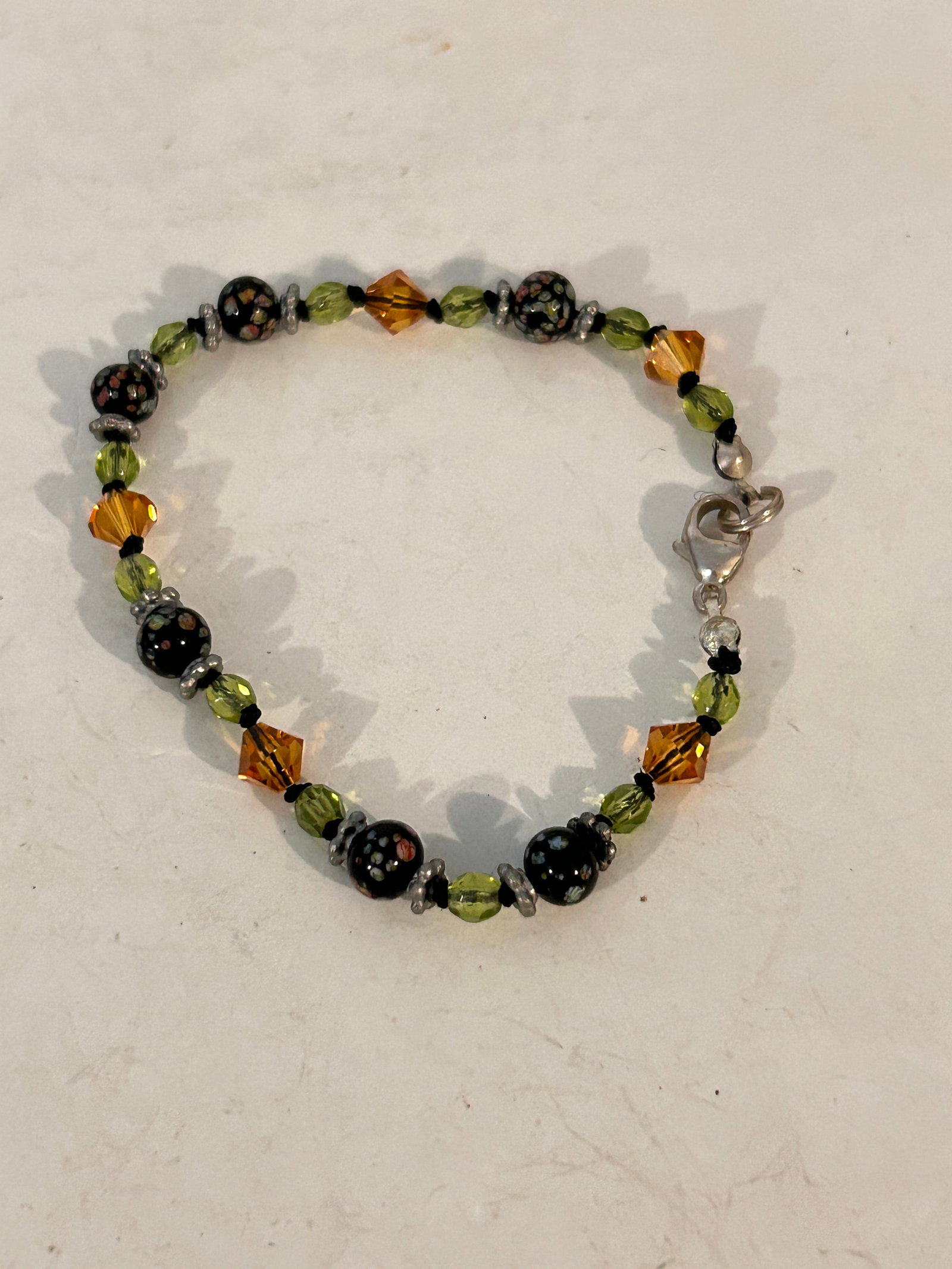 Vintage Sterling Murano Crystal Silver Bracelet 7": Vintage Sterling Murano Crystal Silver Bracelet 7" Please view all photos as they are part of the description and condition of this Item, Feel free to contact me with questions or picture requests! Us