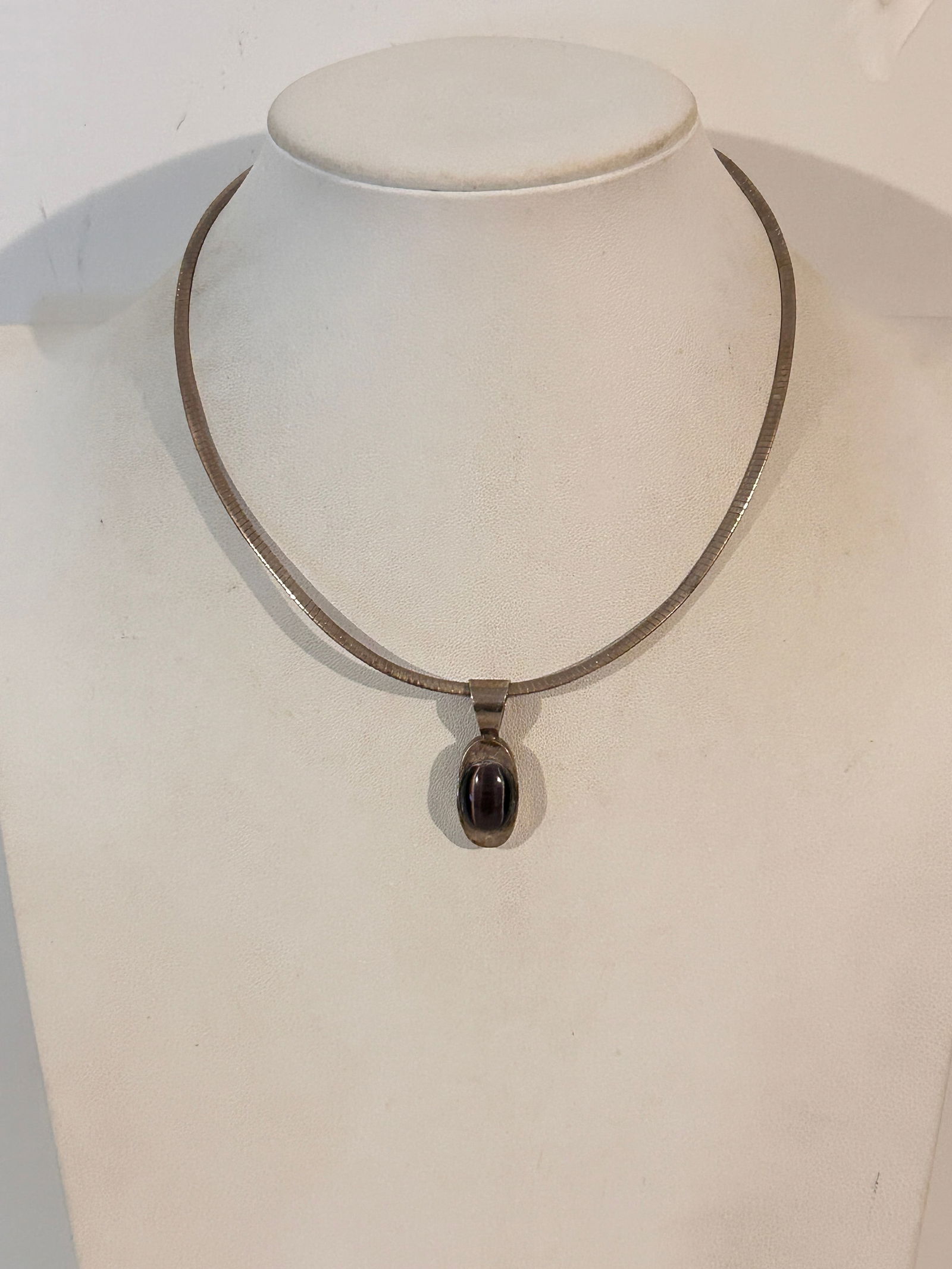 Vintage Sterling Silver choker pendant Necklace 14": Vintage Sterling Silver choker pendant Necklace 14" Please view all photos as they are part of the description and condition of this Item, Feel free to contact me with questions or picture requests! U