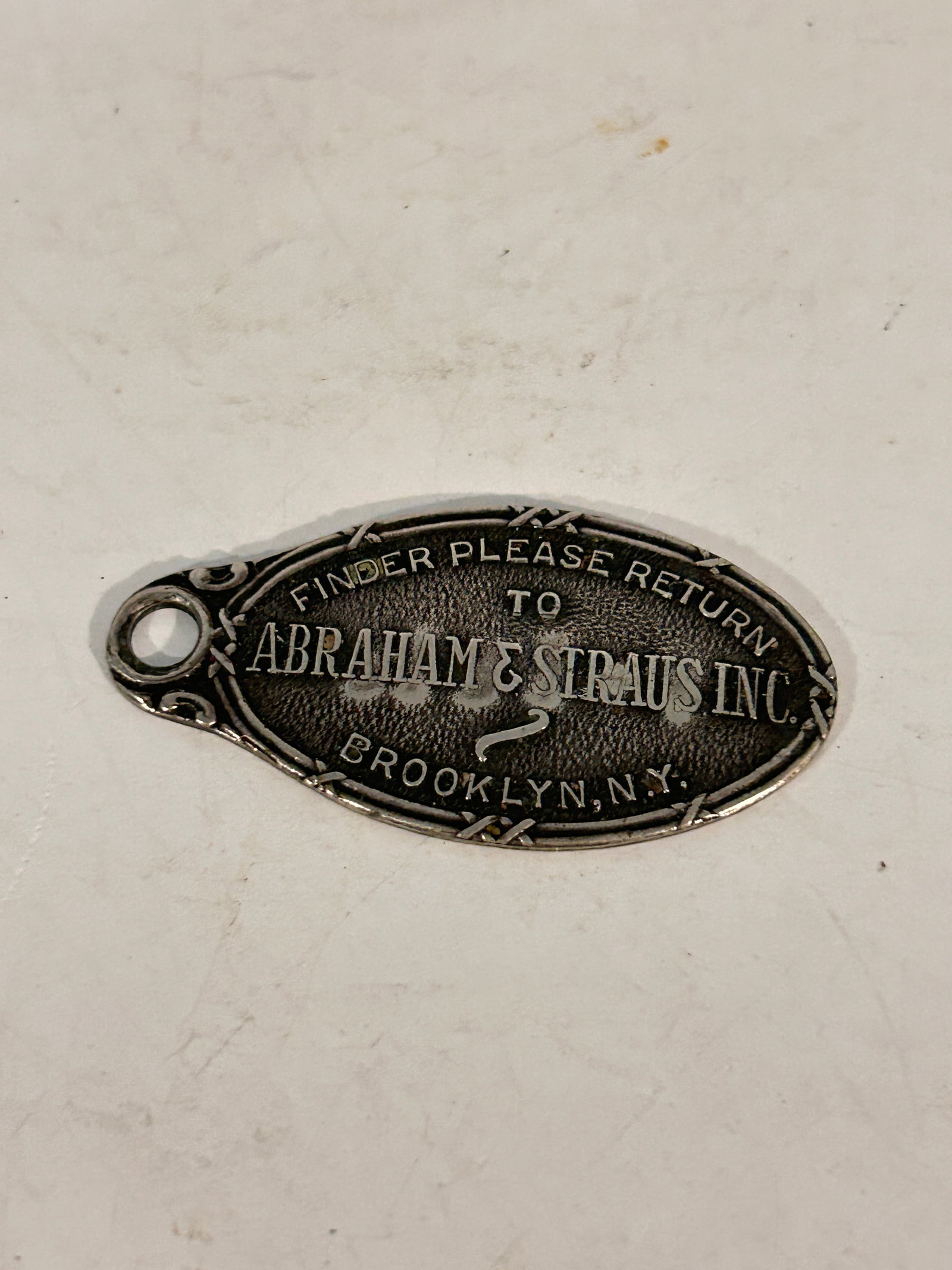 Vintage Abraham & Strauss Inc. Brooklyn, N.Y. Dept. Store Metal Charge Plate Fob: Vintage Abraham & Strauss Inc. Brooklyn, N.Y. Dept. Store Metal Charge Plate Fob Please view all photos as they are part of the description and condition of this Item, Feel free to contact me with que