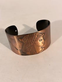 Vintage copper glad cuff Bracelet 7"