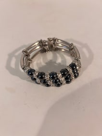 Vintage Hematite/black stretch Bracelet