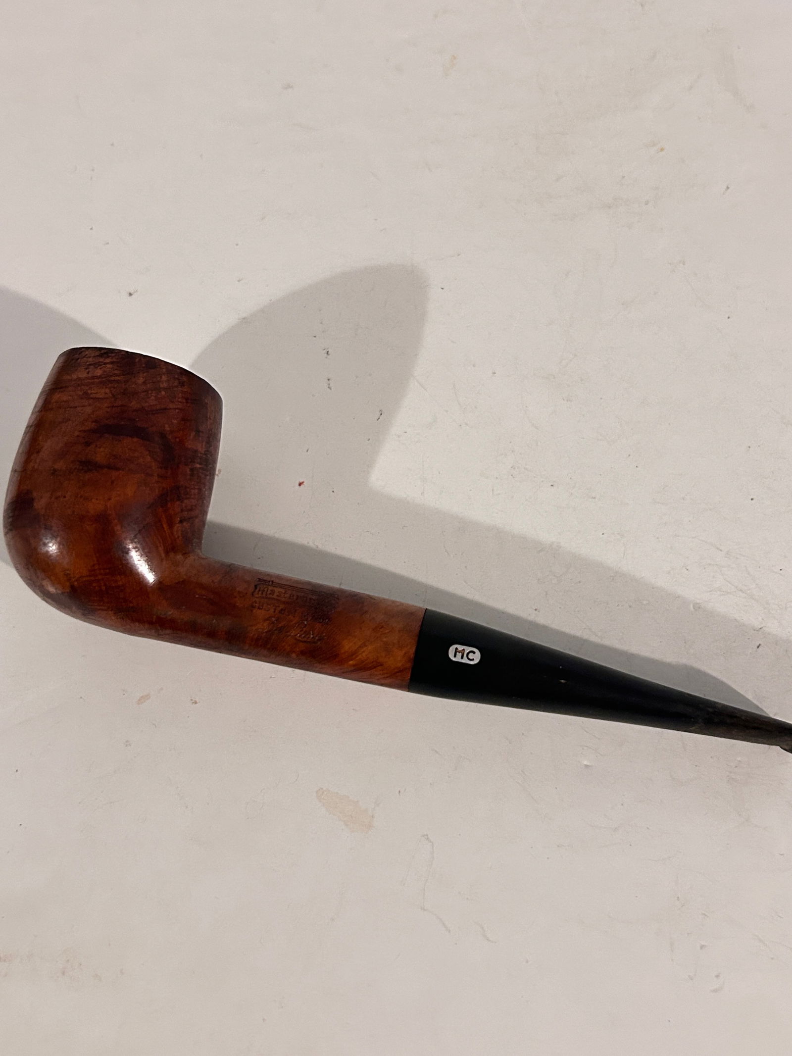 Vintage Mastercraft Custom De Luxe Imported Briar Pipe Made In France (1 of 6)