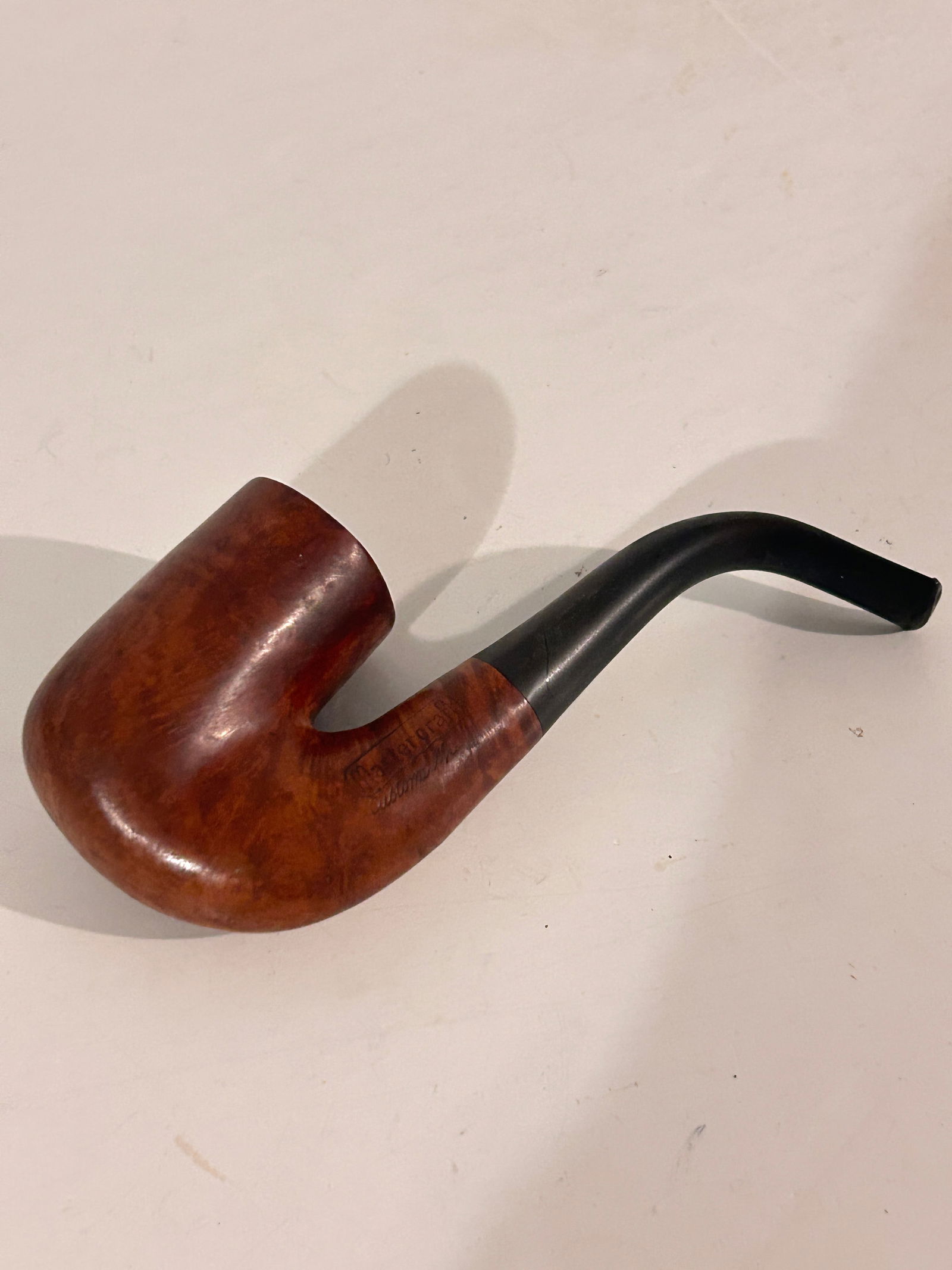 Vintage Mastercraft Custom De Luxe Imported Briar Pipe Made In France (1 of 7)