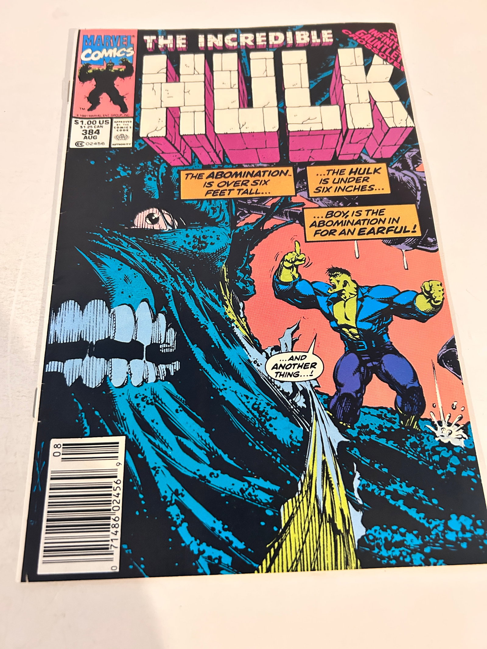 Vintage Comic Book The Incredible Hulk # 384: Vintage Comic Book The Incredible Hulk # 384 Please view all photos as they are part of the description and condition of this Item, Feel free to contact me with questions or picture requests! Used Ite