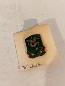 76th Tank Battalion Army Distinctive Unit Insignia CB Clutch Pin