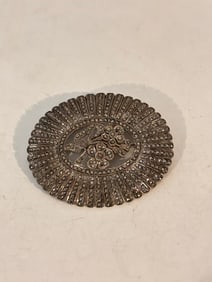 Vtg Art Deco Kilmer & Daniels KD Sterling Marcasite Brooch Floral