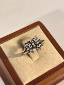 Vintage Sterling Silver butterfly Ring Size 8
