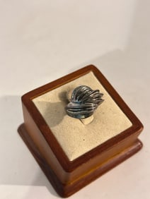 Vintage Sterling Silver Modernist Ring Size 6