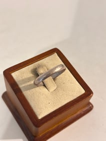 Vintage Sterling Silver band Ring Size 14