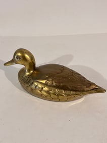 Vintage Brass Duck 12" X 5" Solid