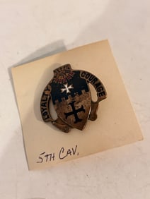 Vintage WWII Cavalry Lapel Pin Loyalty Courage