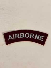 WW2 British Army Airborne curved tabs  UK England Parachute patch