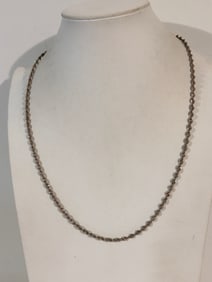 Vintage Sterling Silver Italy twist Necklace 23"