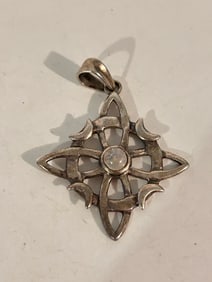 Vintage Sterling Silver Witch Knot Pendant