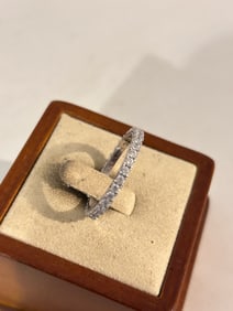 Beautiful JCL Sterling Silver 925 Designer Signed Cubic Zirconia Ring Sz 10